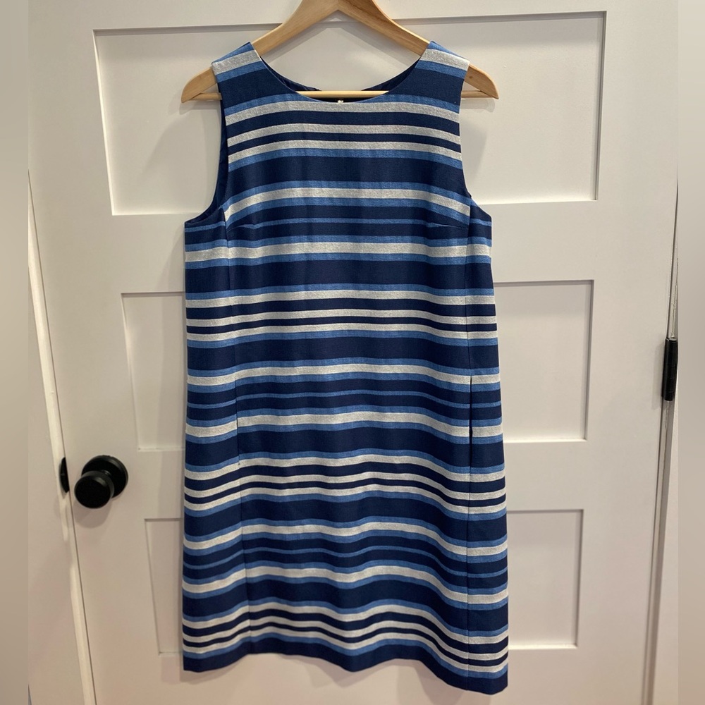 Tommy Hilfiger Stripe Sleeveless Shift Dress L